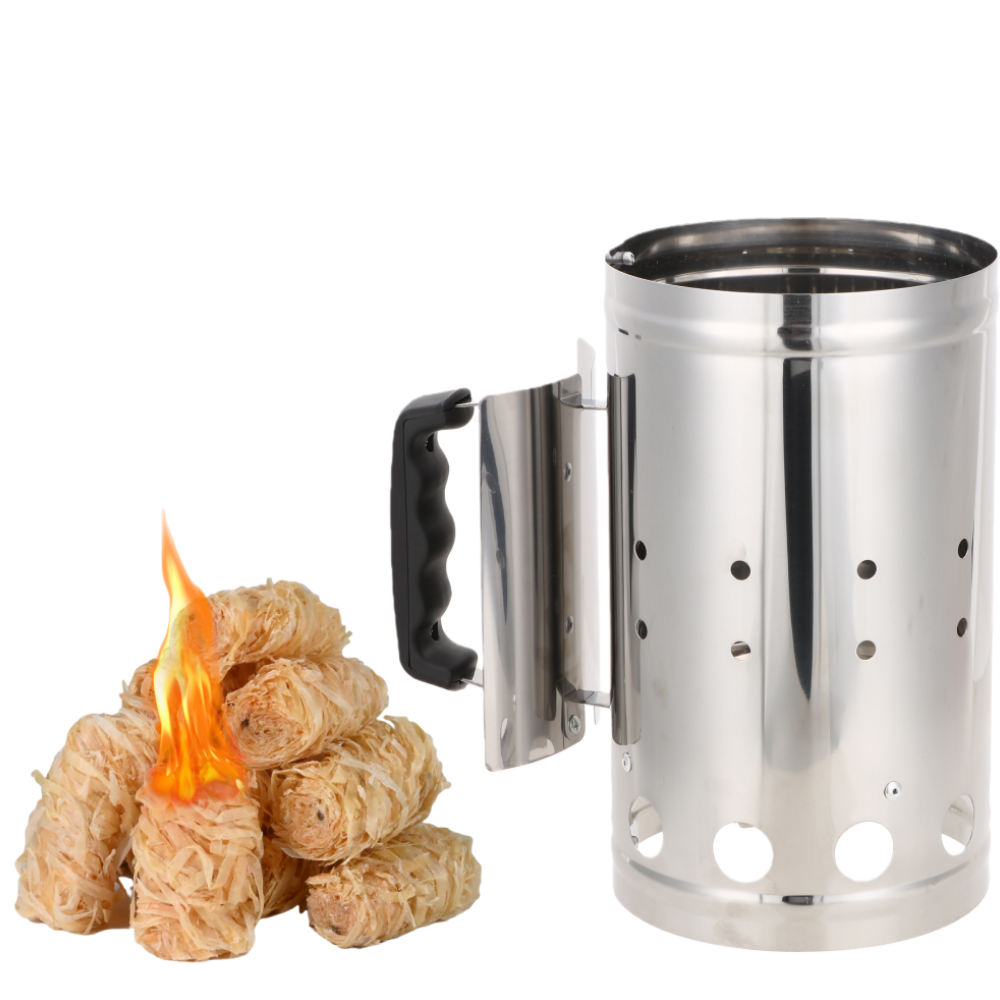 laraVist Stainless Steel Charcoal Chimney Starter for Grill, 10.62 Inch Rapid Fire Lighter