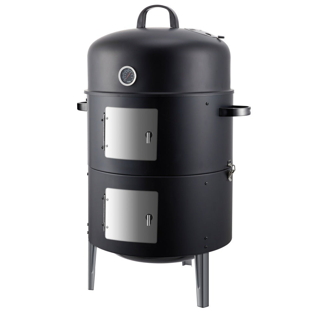 laraVist 3-in-1 Charcoal Smoker Grill with 453 sq. in. Cooking Space & Thermometer