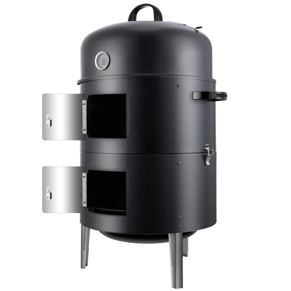 laraVist 3-in-1 Charcoal Smoker Grill with 453 sq. in. Cooking Space & Thermometer