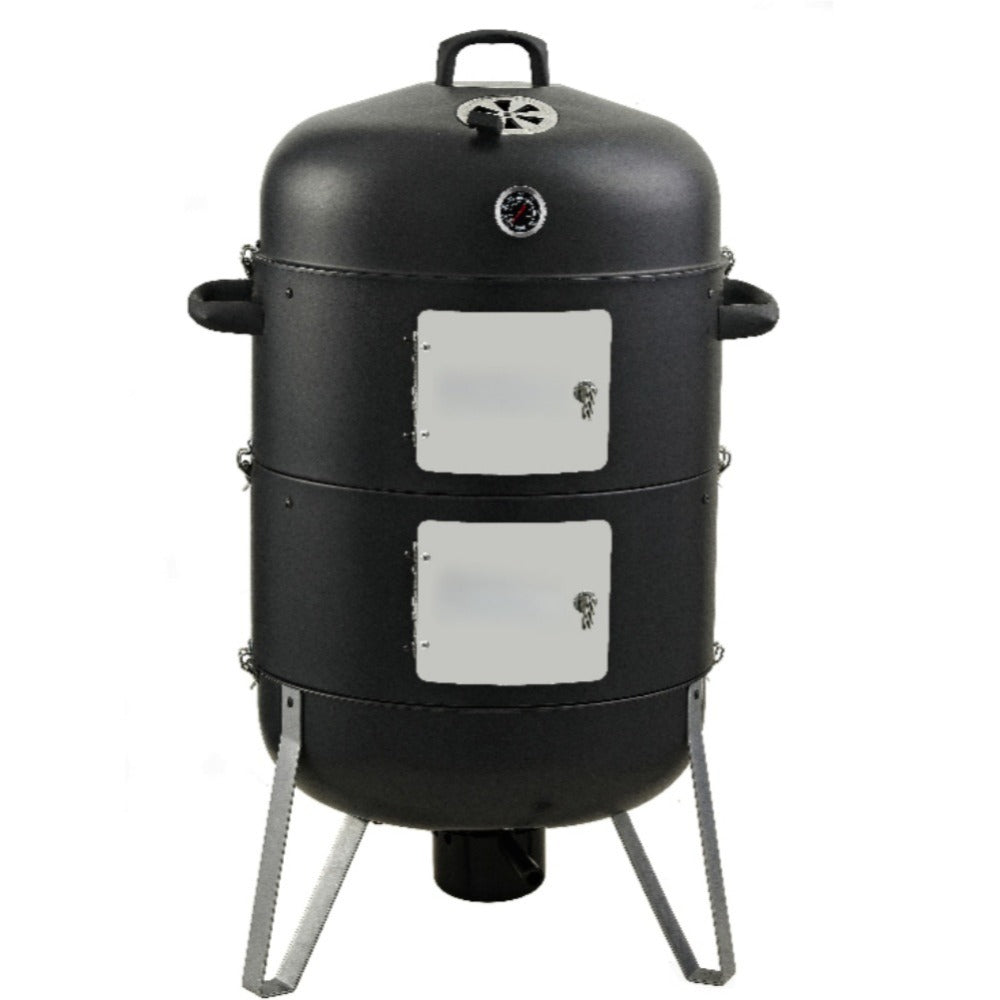 laraVist 20.5 Inch Vertical Charcoal Smoker with Thermometer, 646 Sq In Cooking Area